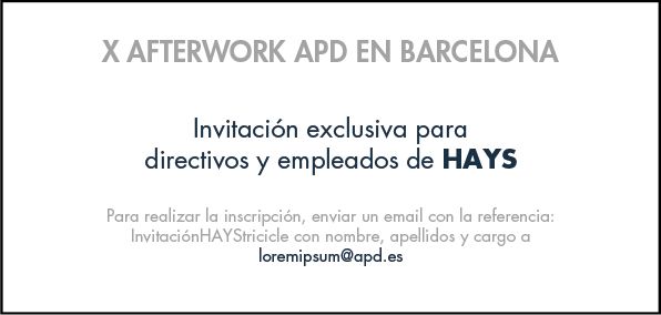 Invitación X AfterWork APD 0