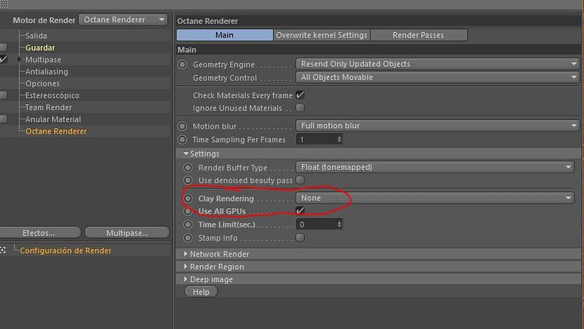 Problemas con Render Octane 0