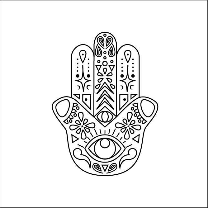 Diseño de Tatuaje - Mano de Hamsa 0
