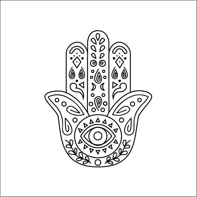 Diseño de Tatuaje - Mano de Hamsa 2