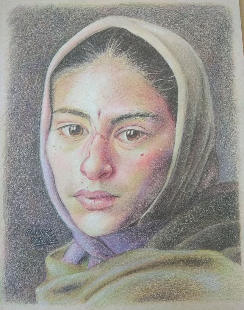 Mi Proyecto del curso:  Retrato realista con lápices de colores 0