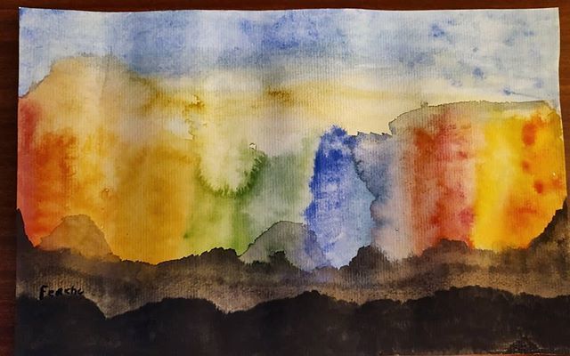 Experimentando con acuarelas