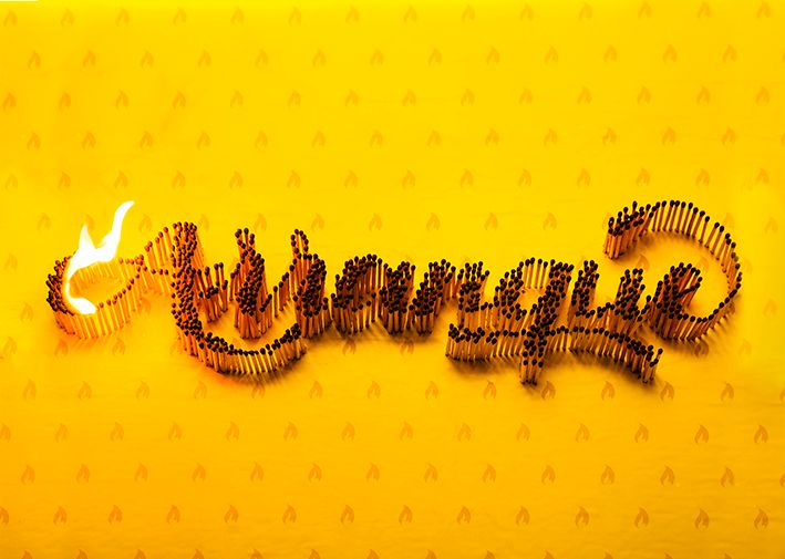 Calendario en tipografía matérica 1