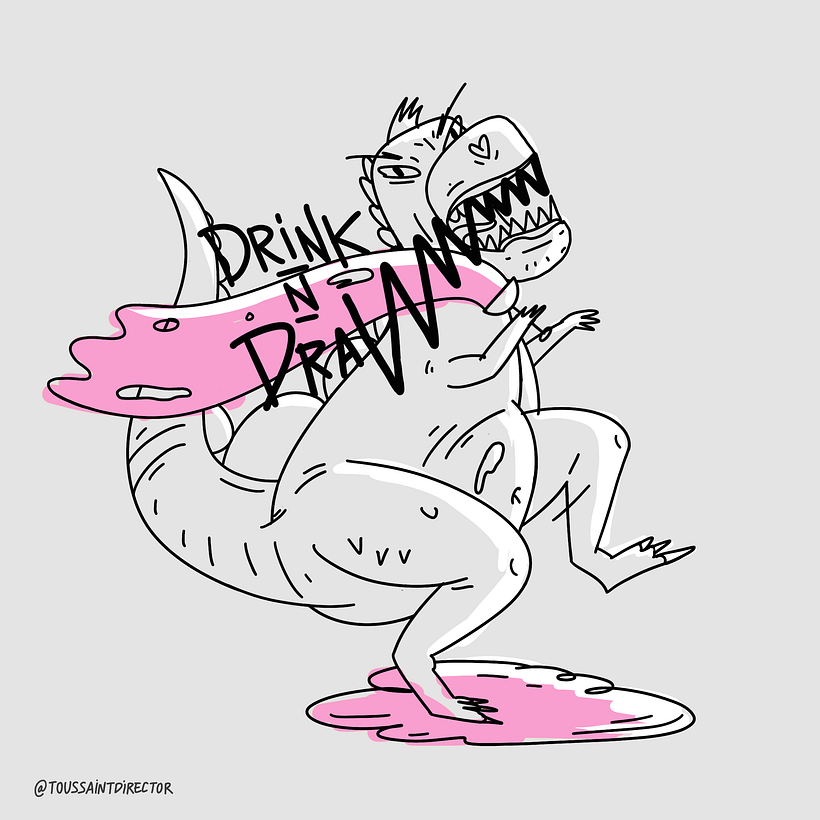 Diseña un tatuaje para el evento "Domestika Drink 'N Draw" y gana un pack de cursos 1