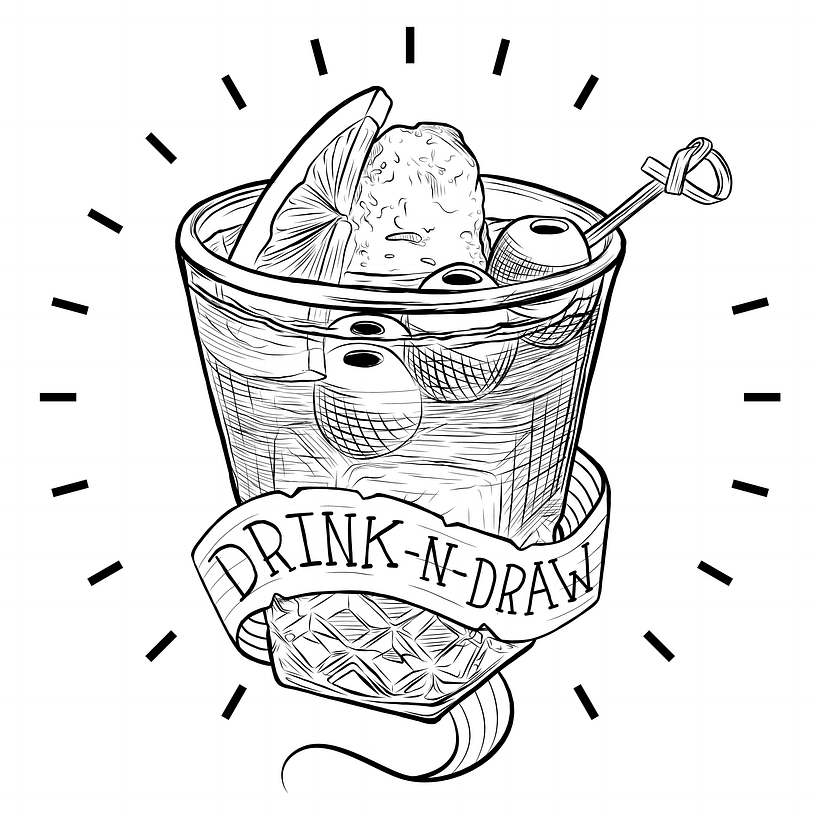 Diseña un tatuaje para el evento "Domestika Drink 'N Draw" y gana un pack de cursos 1