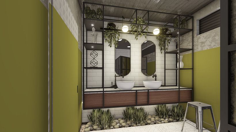 Mueble de Lavamanos industrial Baño