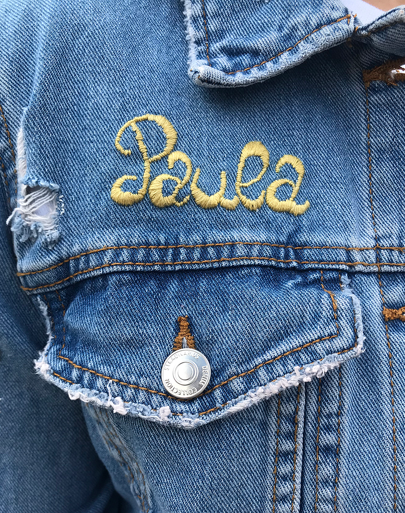 Custom details: Bachelorette party denim jacket 1