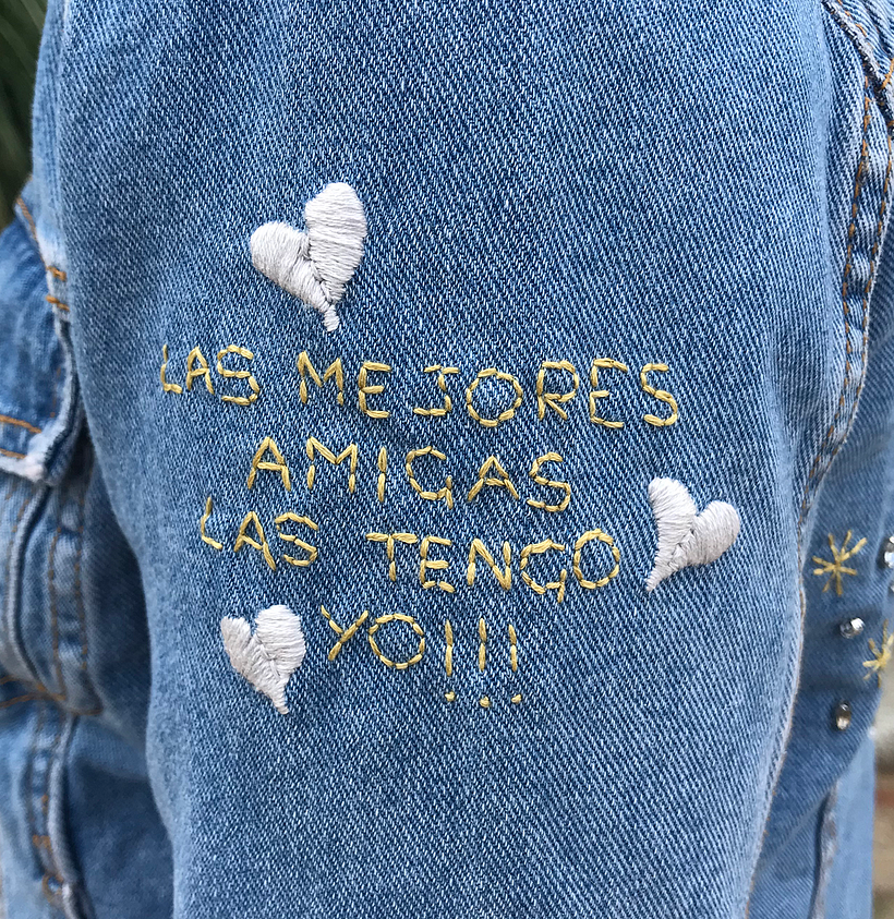Custom details: Bachelorette party denim jacket 4
