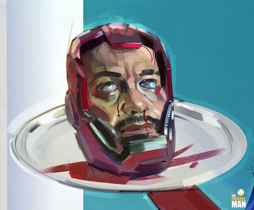 Head on a Silver Platter / Tony Stark (previous version can also be found in my Domestika gallery)