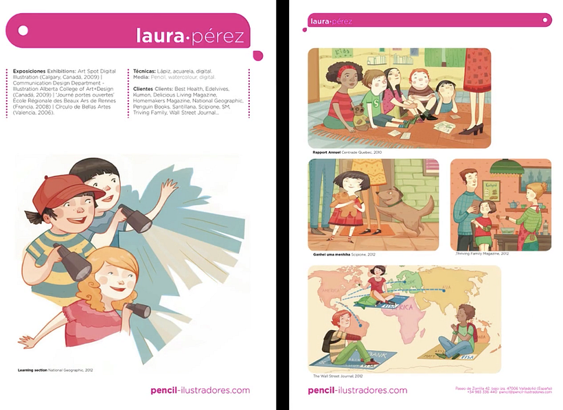 Portafolio de Laura Pérez, centrado en ilustración infantil