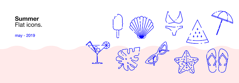 Summer icons __ Pack de stickers para WhatsApp 0