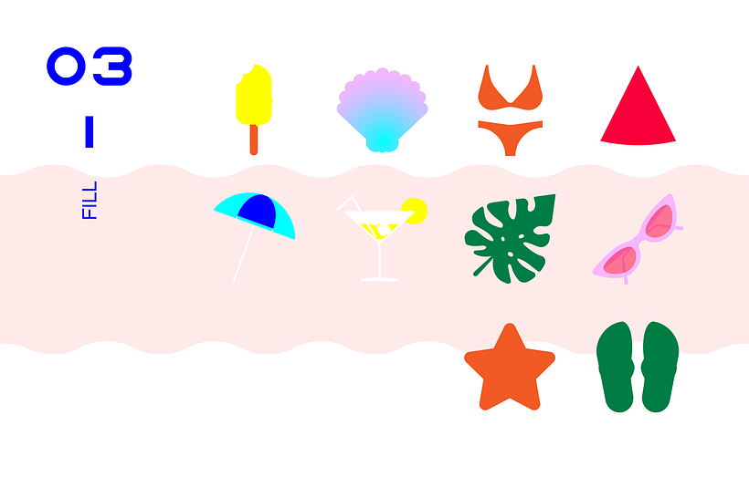 Summer icons __ Pack de stickers para WhatsApp 6