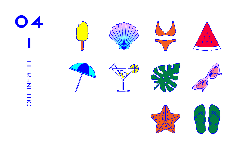 Summer icons __ Pack de stickers para WhatsApp 7