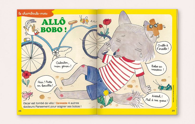 Ilustración para la revista infantil J’apprends à lire nº 220 (Milan Presse, junio de 2018).