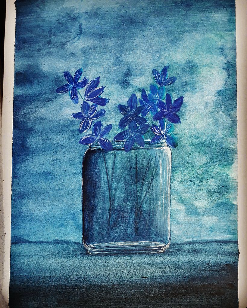 Quise trabajar con texturas y un color y la verdad es que lo disfrutè mucho. Me encantò el curso