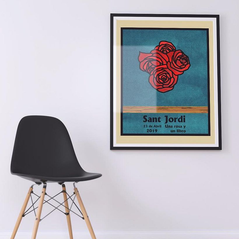 Diseño de Cartel para San Jordi, estilo Polaco -1