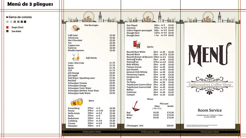 Diseño menú, carta, impresión 0