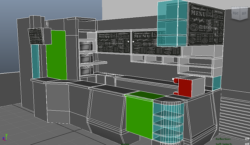 (3D) Tienda comercial de Café 2