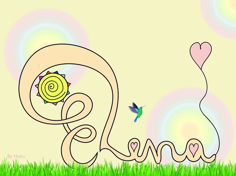 Lettering · "Elena" 0
