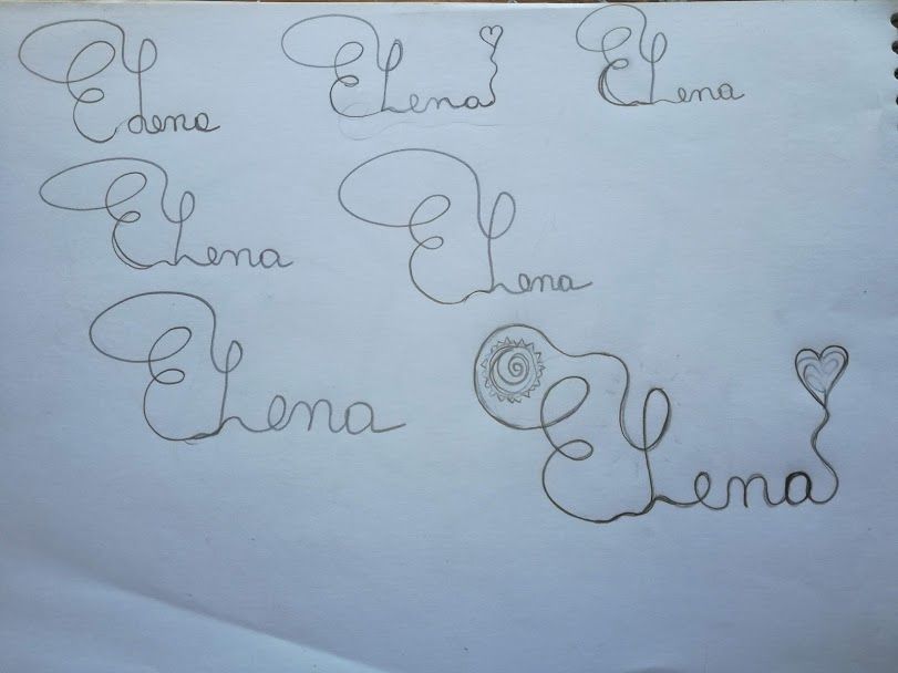 Lettering · "Elena" 4