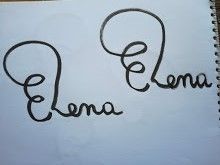 Lettering · "Elena" 5