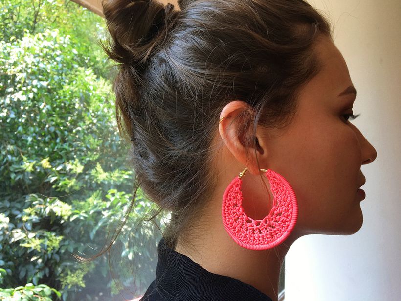 Aretes tejidos crochet 1