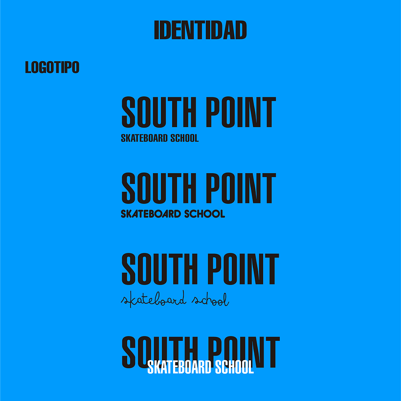 Mi Proyecto del curso: Identidad South Point Skateboard School 2