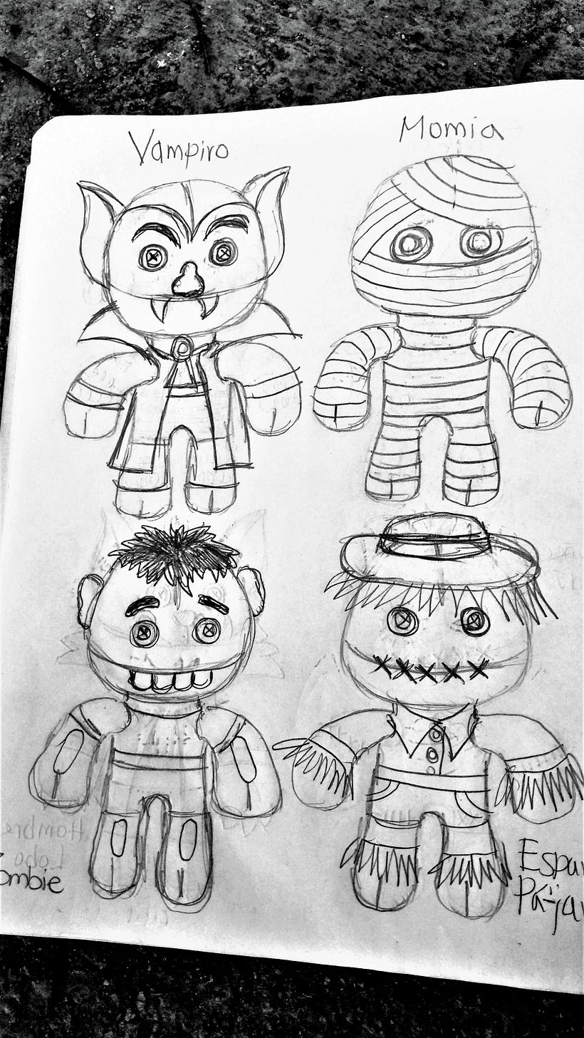 Bocetos de la línea Horror Toys! 