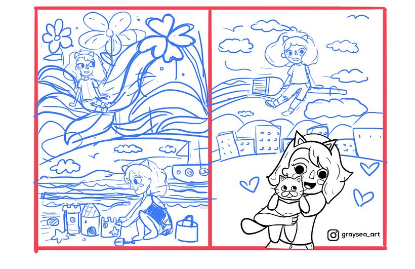 El Viaje de Pia- Ilustración Infantil para cuentos para niños 7