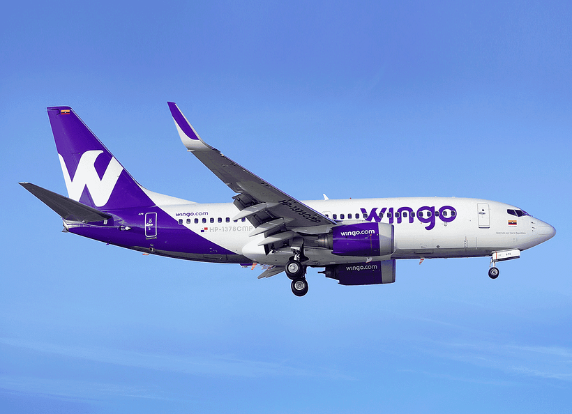 El logosímbolo junto con su color distintivo son el foco central del diseño del "livery" del avión.