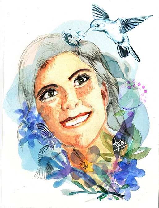 Mi proyecto de Retrato en Acuarela. Aqua