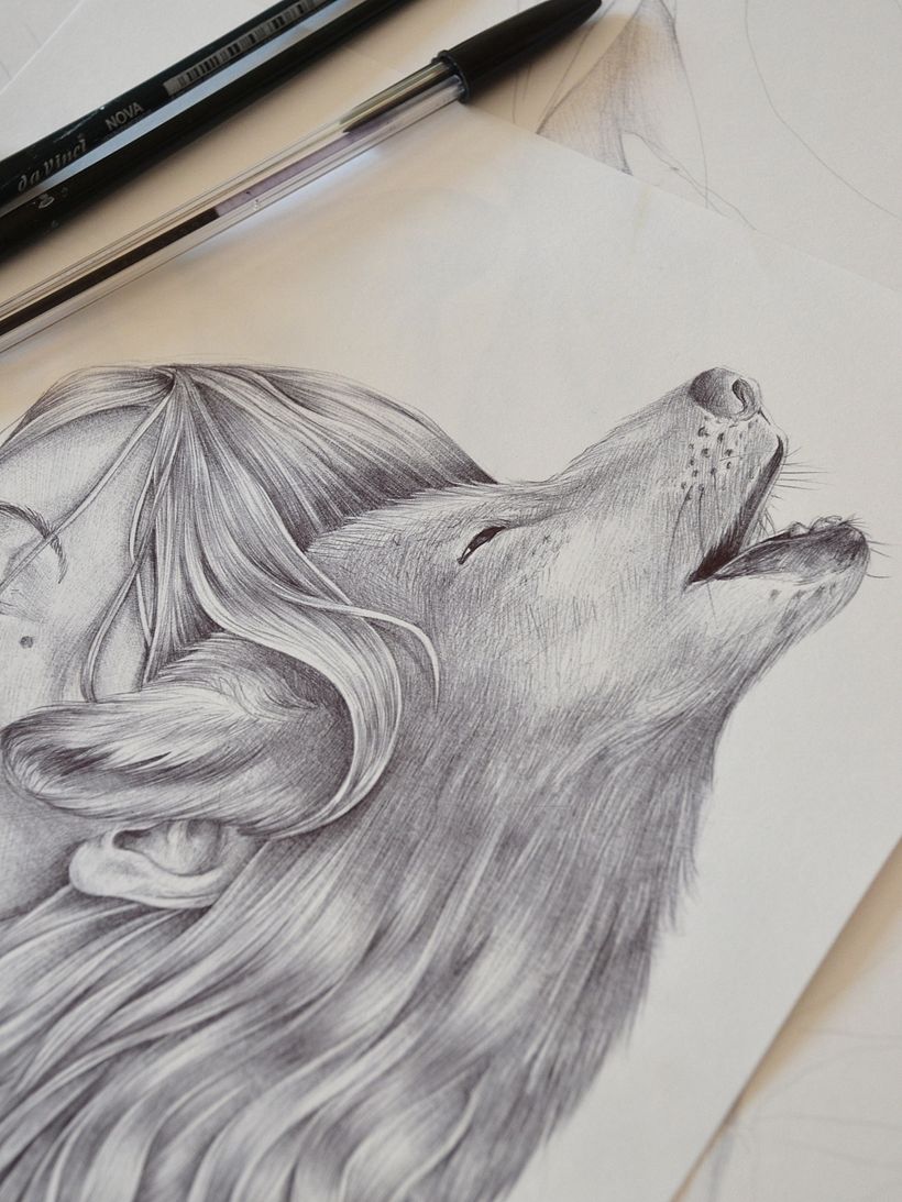Wolf grl - Ilustración tradicional