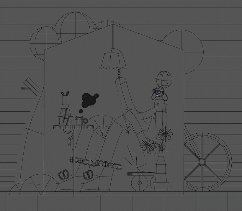 Esqueleto del diseño 3D
