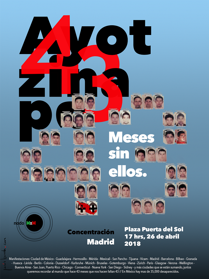 Cartel Ayotzinapa 43 -1