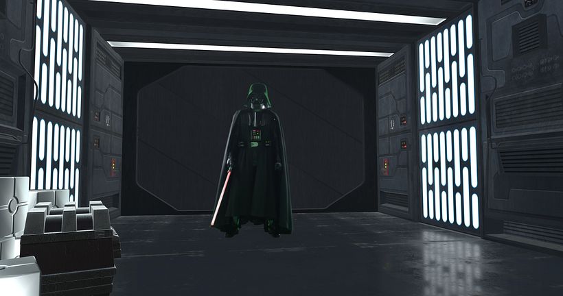 Recorte de video sobre escenario CGI