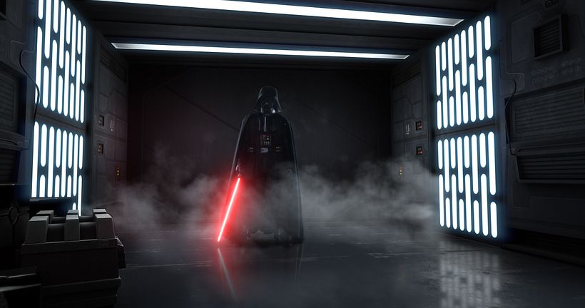 Corrección de color y suma de elementos extra como el humo y el lightsaber