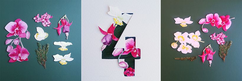 4 - Orquídea, Brezo, Kiwi y Pendiente de la reina