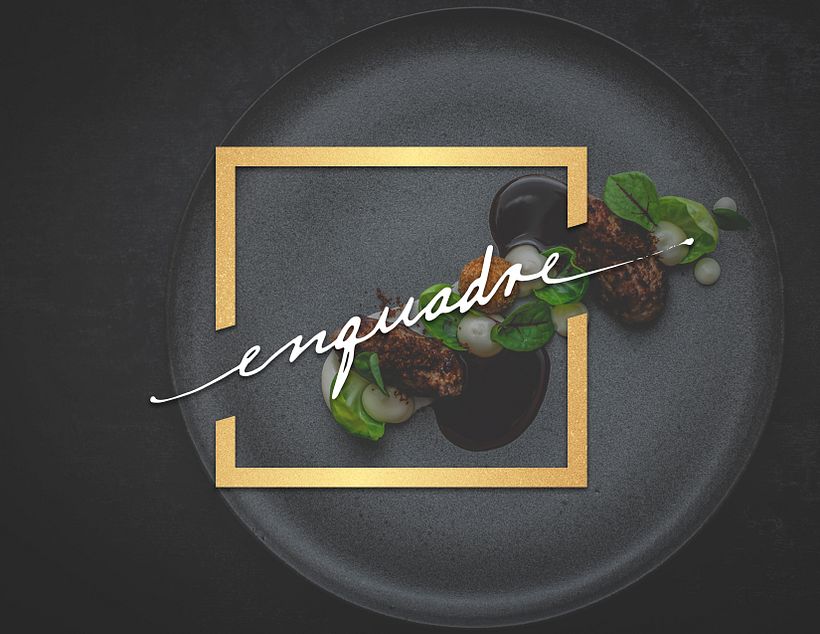 Enquadre, identidad para restaurante-galería 0