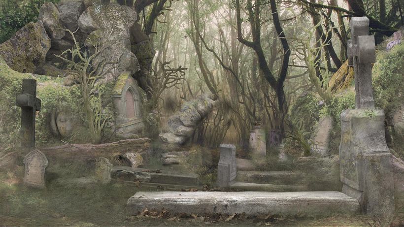 Bosque mágico: Creación e integración de un Matte Painting 1