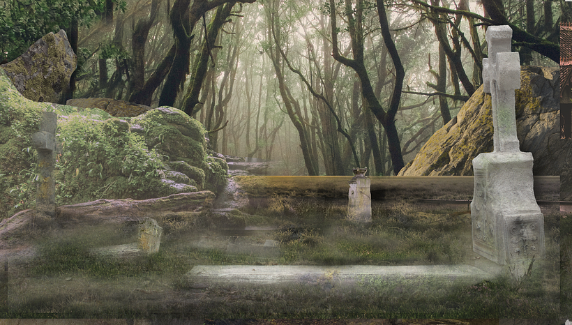 Bosque mágico: Creación e integración de un Matte Painting 2
