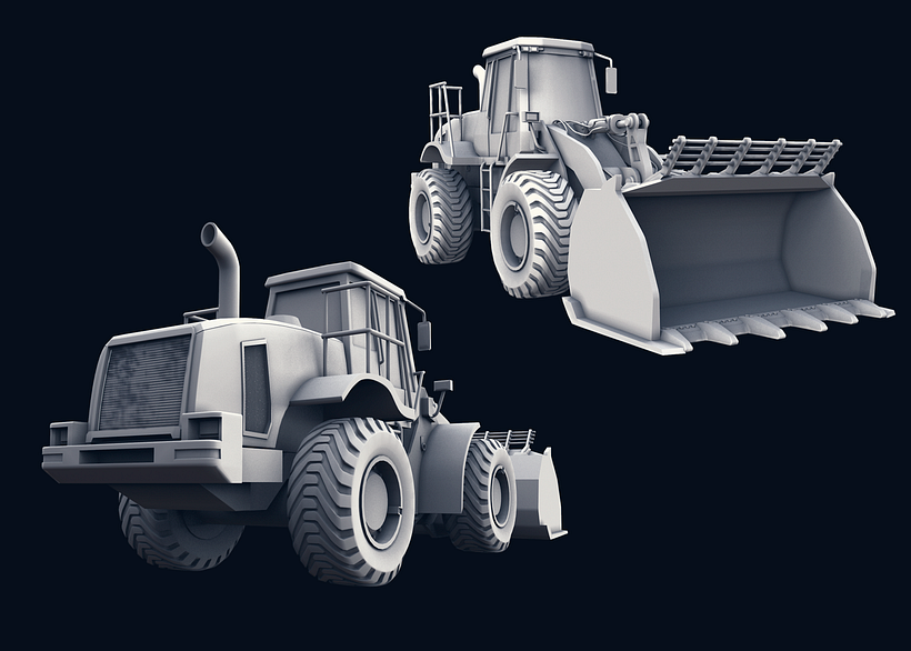 Clay render.