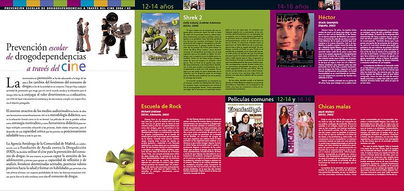 Carteles y Folletos Drogas y Cine FAD 2