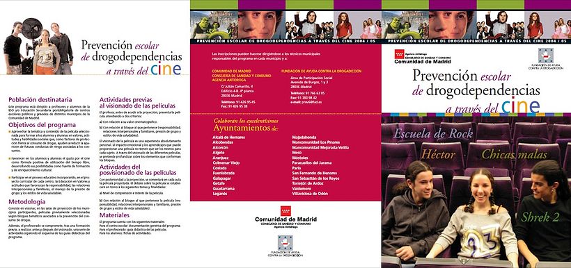 Carteles y Folletos Drogas y Cine FAD 1