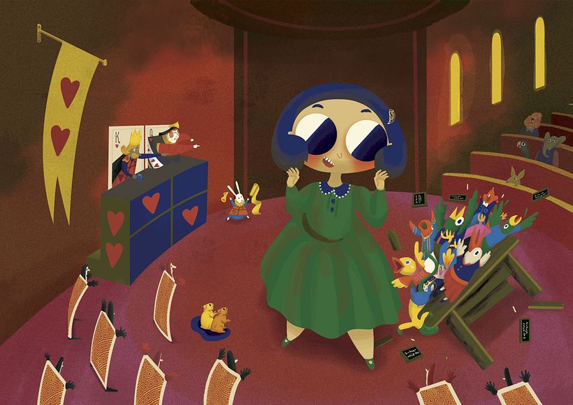 Ilustración digital para cuentos infantiles "Alicia en el país de las maravillas" 0