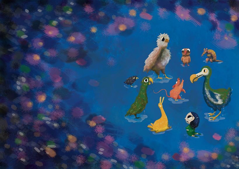 Ilustración digital para cuentos infantiles "Alicia en el país de las maravillas" 1
