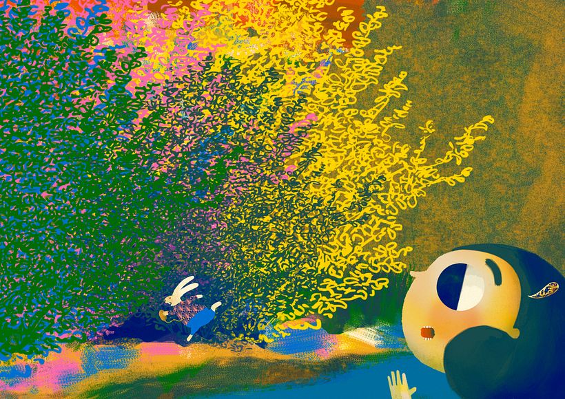 Ilustración digital para cuentos infantiles "Alicia en el país de las maravillas" 2