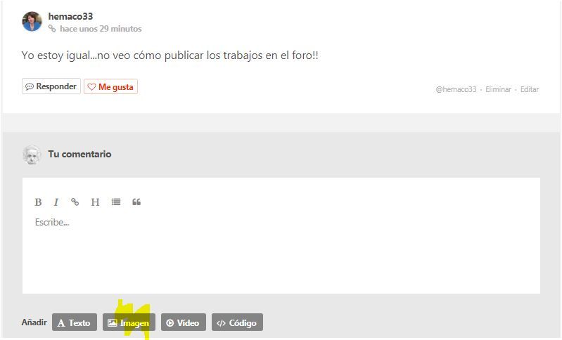 Publicar imágenes en el foro 1