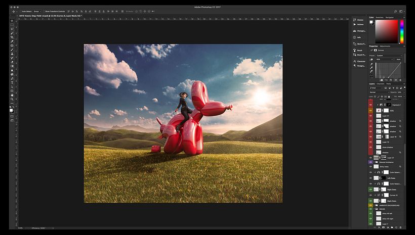 Correcciones de color palizadas.