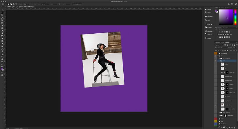 Archivo por aparte de modelo sobre perro-globo. Recorte de modelo.