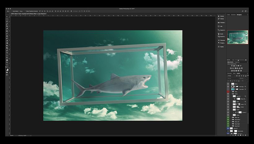Se coloca el render del tiburón.